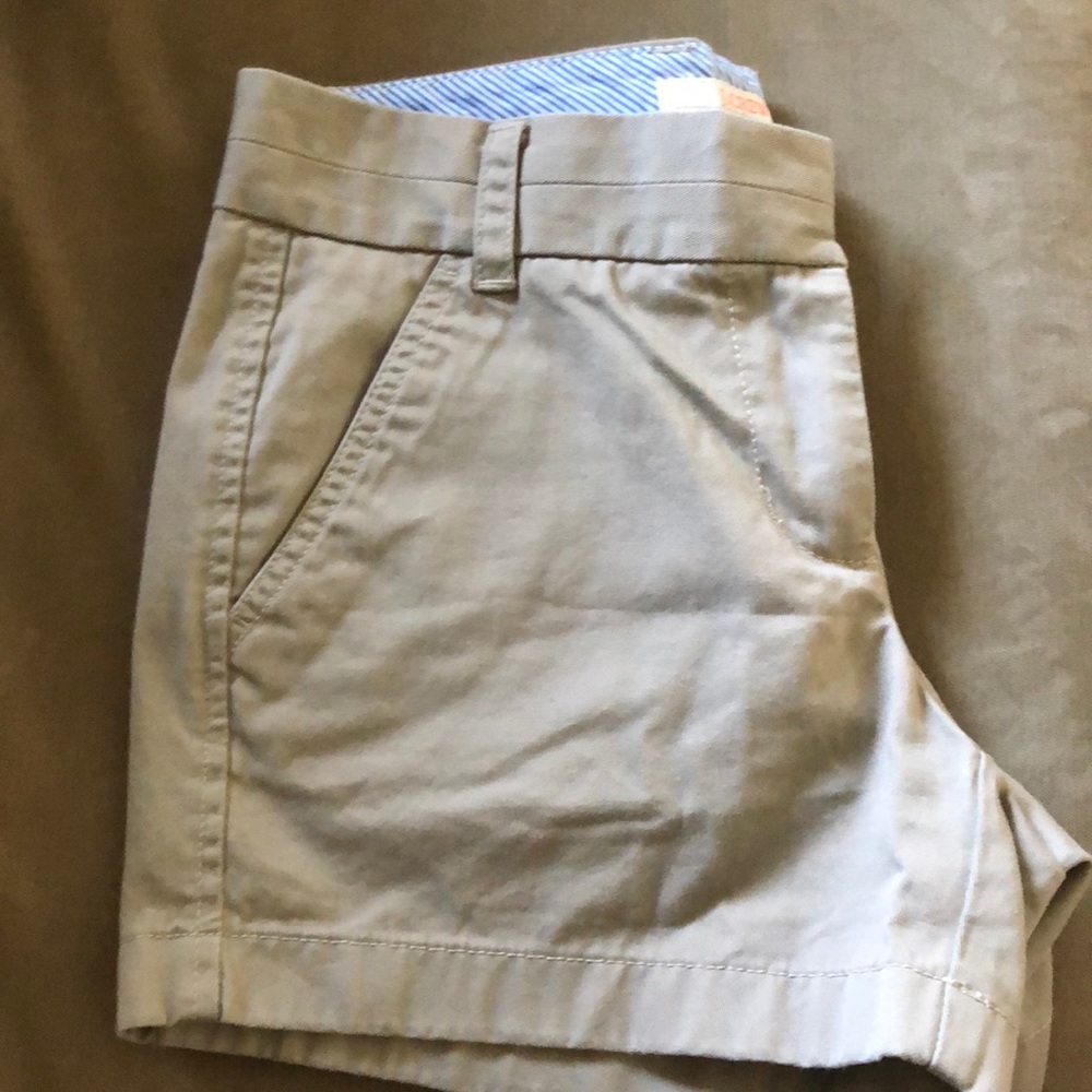 J. Crew 100% Cotton Chino Broken-In Shorts.